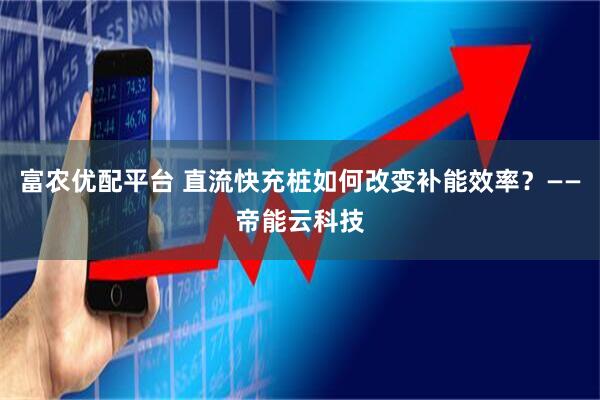 富农优配平台 直流快充桩如何改变补能效率？——帝能云科技